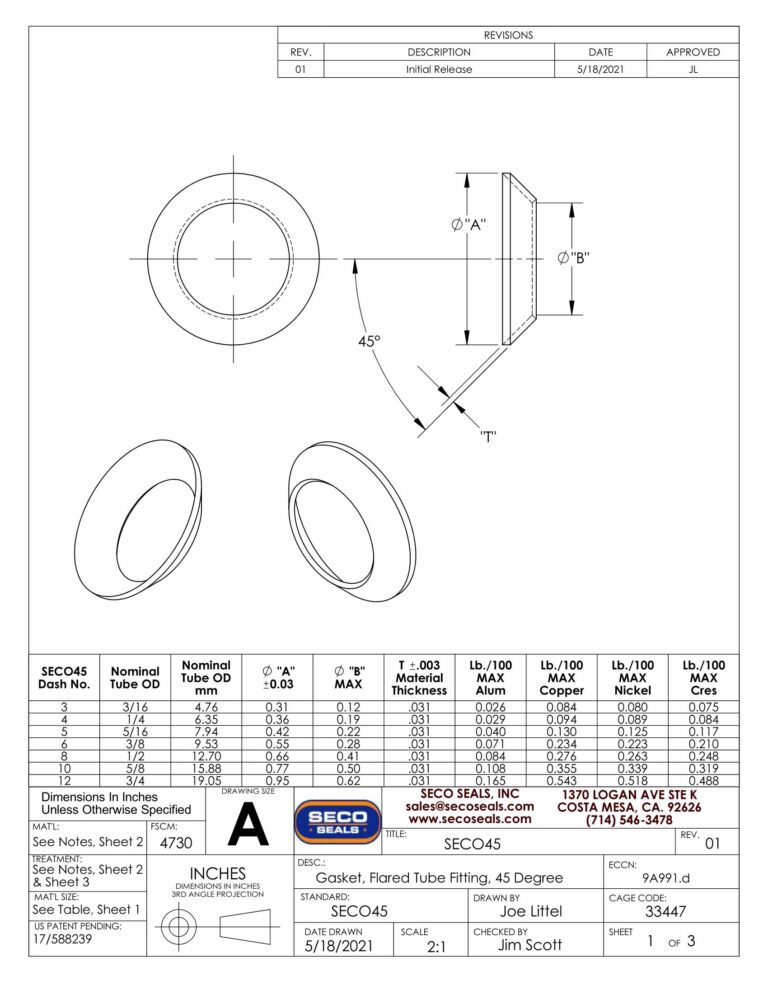 SECO45 - SECO SEALS, Inc.